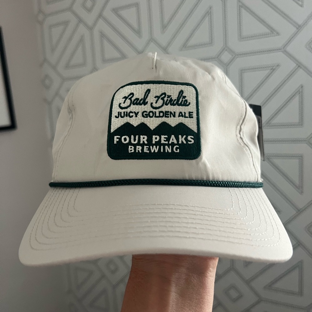 Bad Birdie Cream and Green Hat